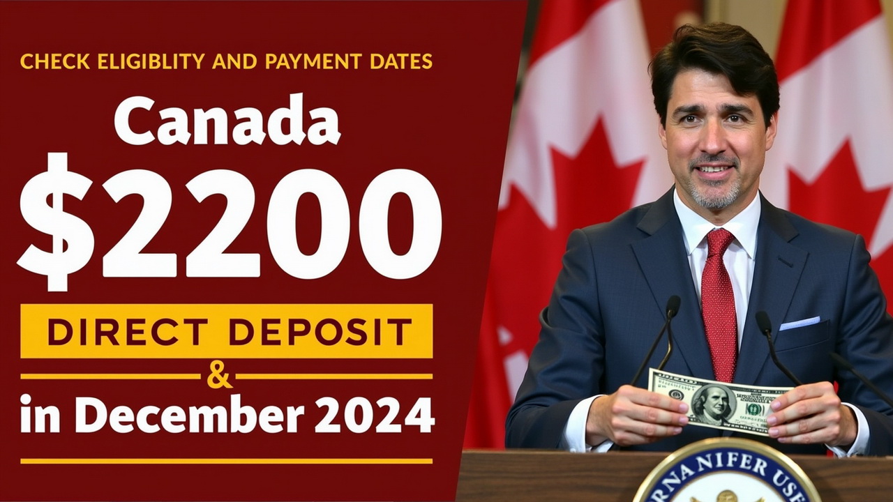 Canada $2200 Direct Deposit in December 2024